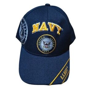 US Navy Baseball Cap Embroidered Logo Official Licensed Adjustable One Size‎
